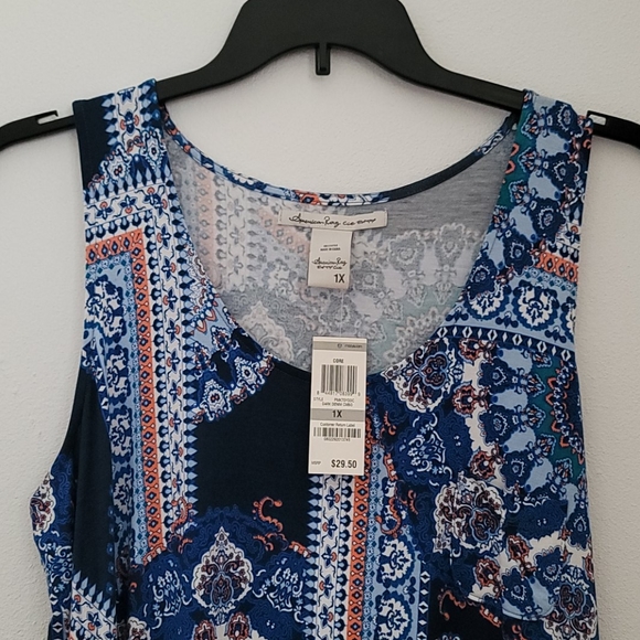 Patchwork Print Racerback Tank Top - Picture 2 of 3